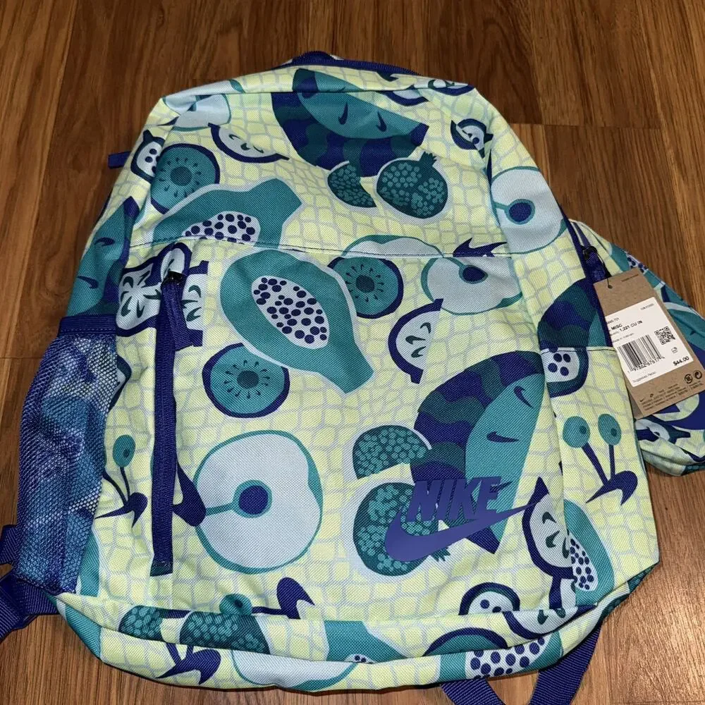 Nike Elemental Big Kids 20L Backpack w/Pencil Case HM6895-701 Green Blue Fruit